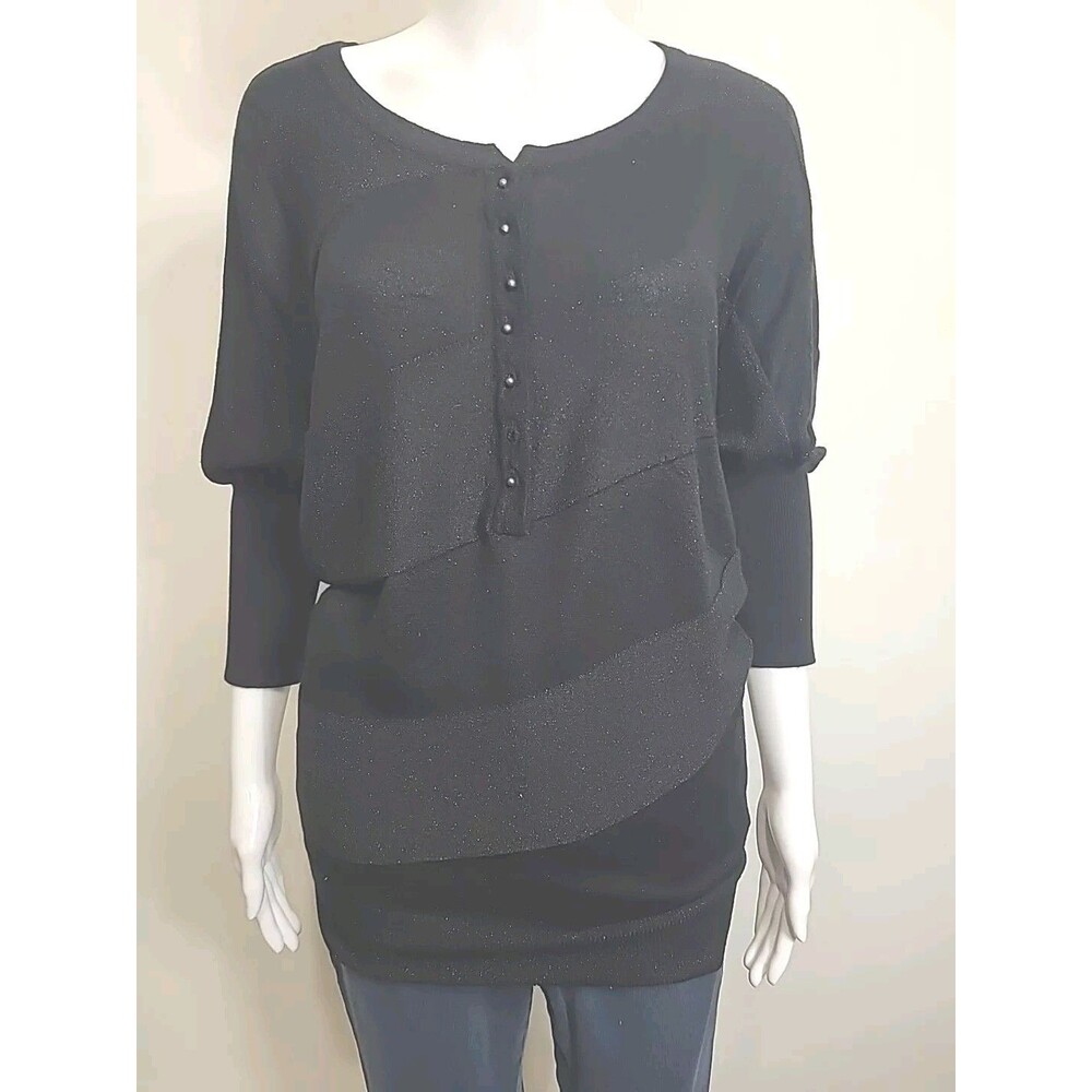 Spring Street Sweater Womens Size Medium Black